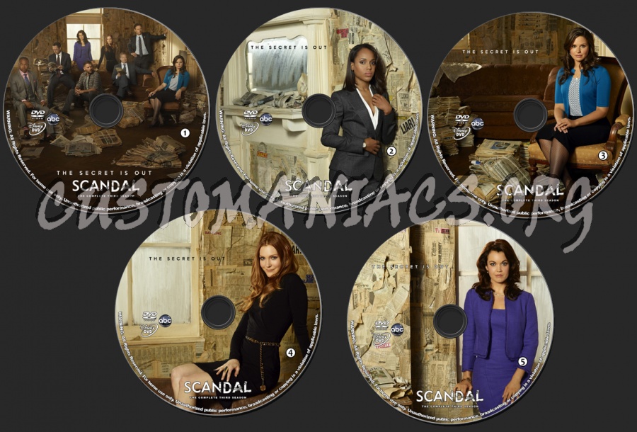 Scandal - Season 3 dvd label