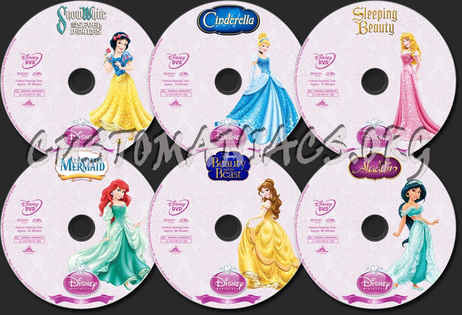 Snow White and the Seven Dwarfs - Disney Princess Collection dvd label