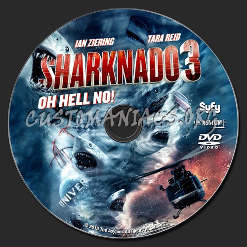 Sharknado 3 dvd label