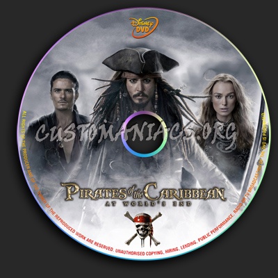 Pirates of the Caribbean - At Worlds End dvd label