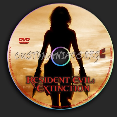 Resident Evi 3 - Extinction dvd label