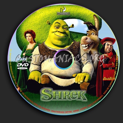 Shrek dvd label