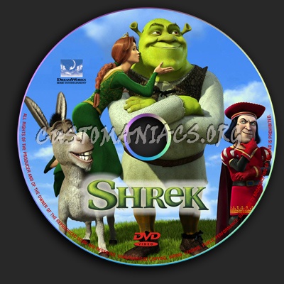 Shrek dvd label