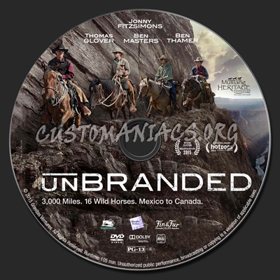 Unbranded (2015) dvd label