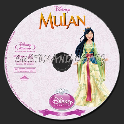 Mulan - Disney Princess Collection blu-ray label