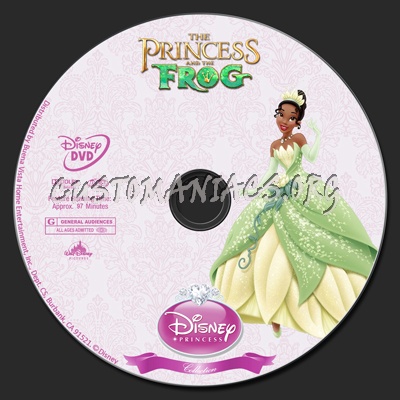 The Princess and the Frog - Disney Princess Collection dvd label