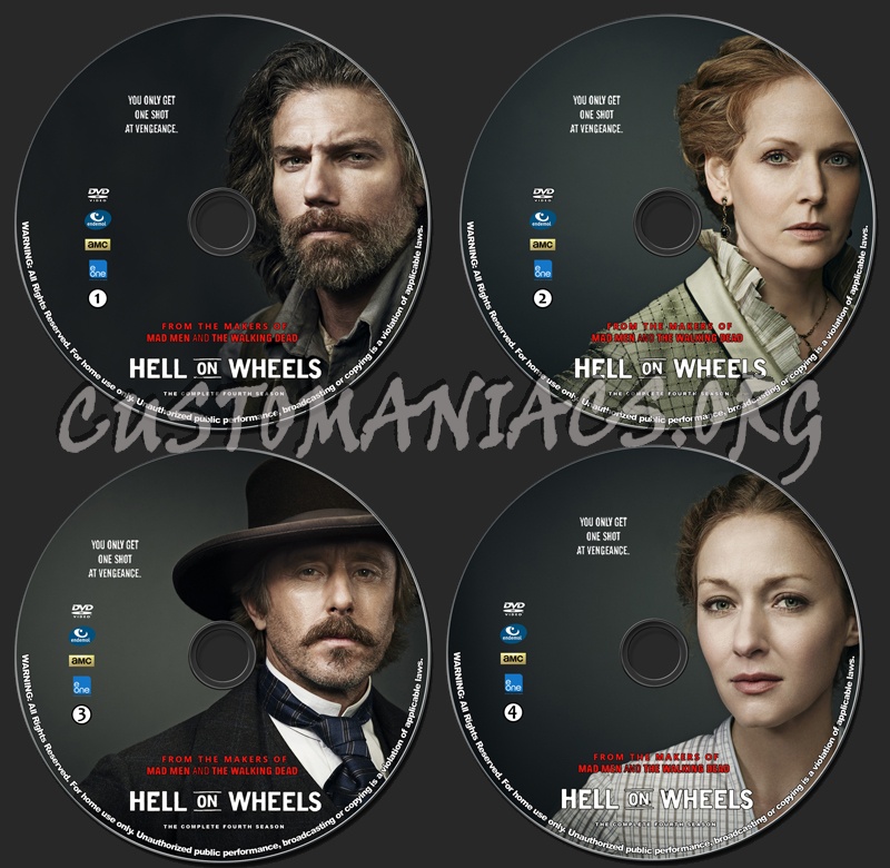 Hell on Wheels - Season 4 dvd label