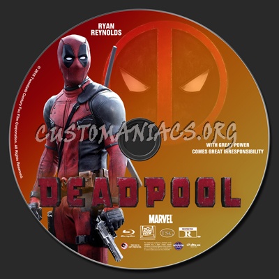 Deadpool blu-ray label