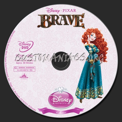 Brave - Disney Princess Collection dvd label