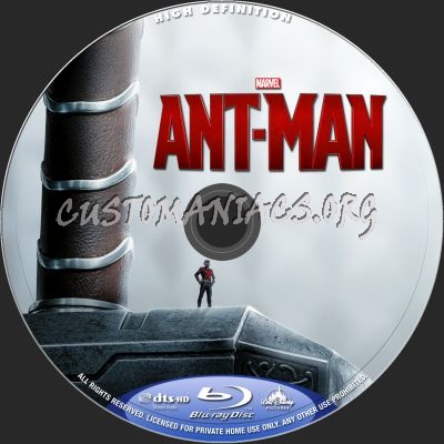 Ant-Man blu-ray label