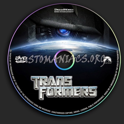 Transformers dvd label