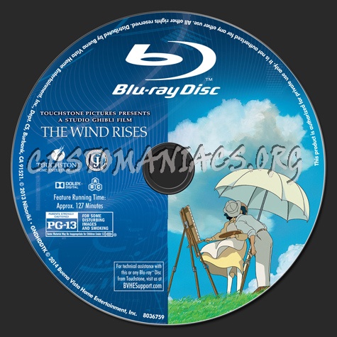 The Wind Rises blu-ray label