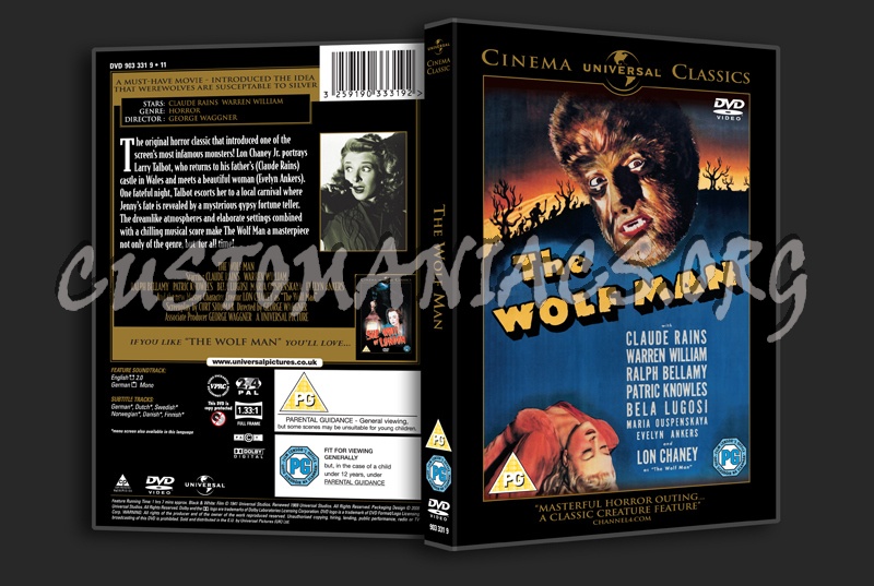 The Wolf Man (1941) dvd cover
