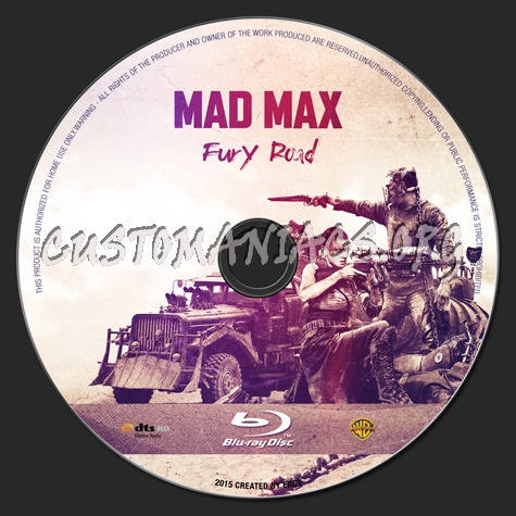 Mad Max: Fury Road blu-ray label