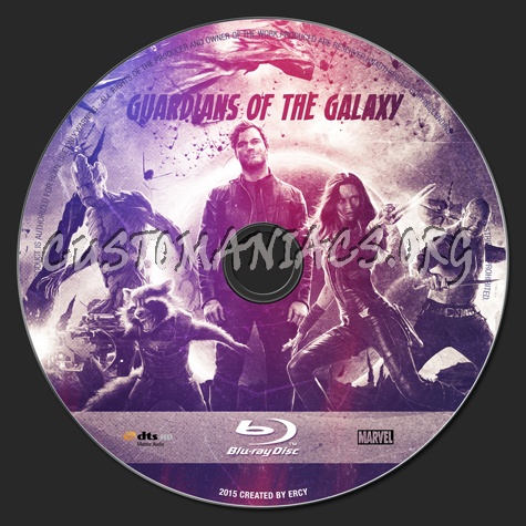 Guardians of the Galaxy blu-ray label