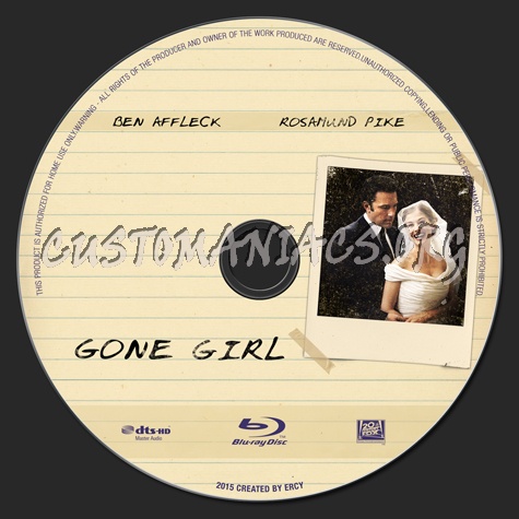 Gone Girl blu-ray label