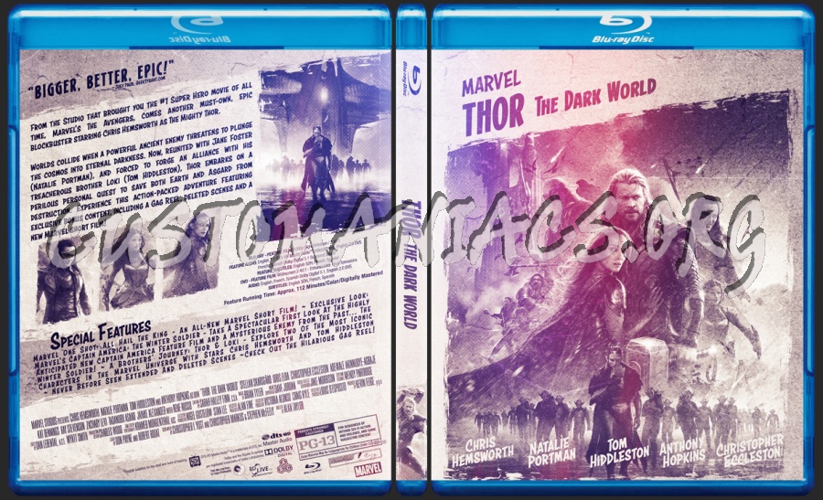 Thor The Dark World blu-ray cover