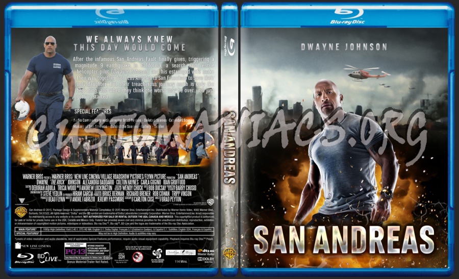 San Andreas blu-ray cover