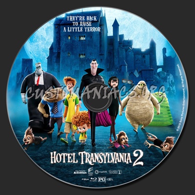 Hotel Transylvania 2 blu-ray label