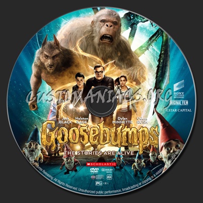 Goosebumps dvd label