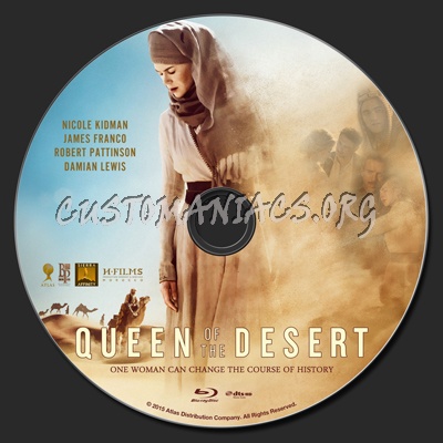 Queen Of The Desert (2015) blu-ray label