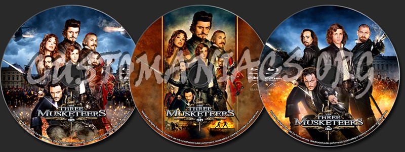 The Three Musketeers (3D) blu-ray label