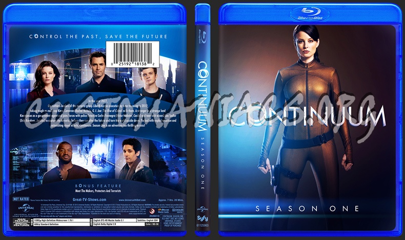 Continuum - Season 1 blu-ray cover