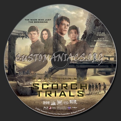 Maze Runner: The Scorch Trials blu-ray label