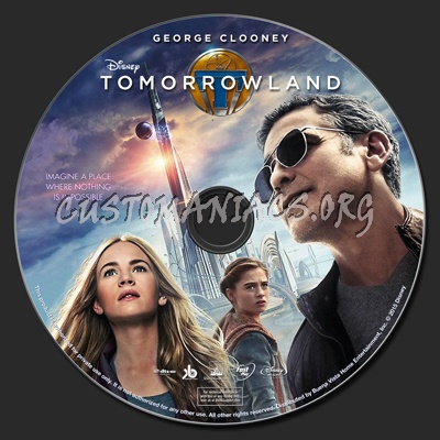 Tomorrowland (2D & 3D) blu-ray label