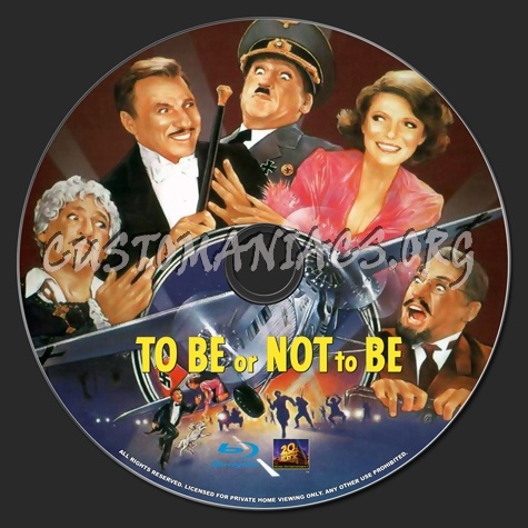 To Be Or Not  To Be blu-ray label