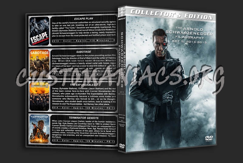 The Arnold Schwarzenegger Filmography - Set 5: 2013-2015 dvd cover