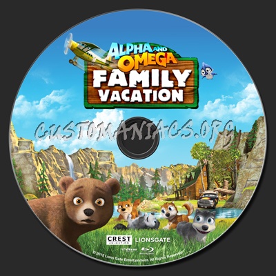 Alpha And Omega Family Vacation blu-ray label