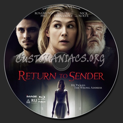 Return To Sender (2015) blu-ray label