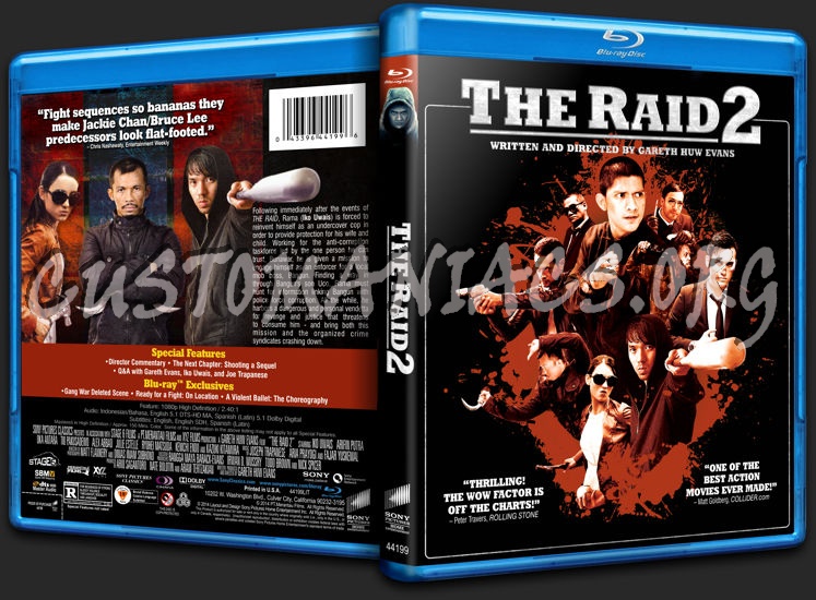 The Raid 2 blu-ray cover