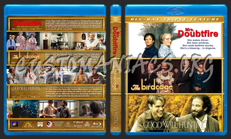 Robin Williams Triple Feature blu-ray cover