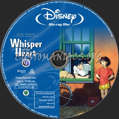 Whisper of the Heart blu-ray label