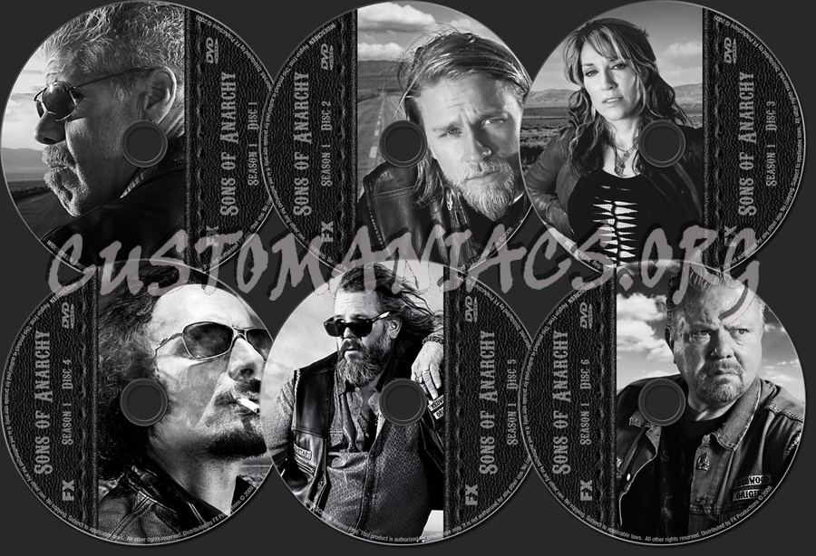 Sons of Anarchy Season 1 dvd label