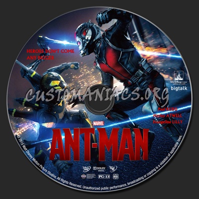 Ant-man dvd label