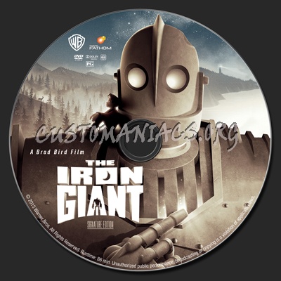 The Iron Giant dvd label