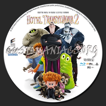 Hotel Transylvania 2 blu-ray label