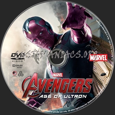 Avengers Age of Ultron dvd label