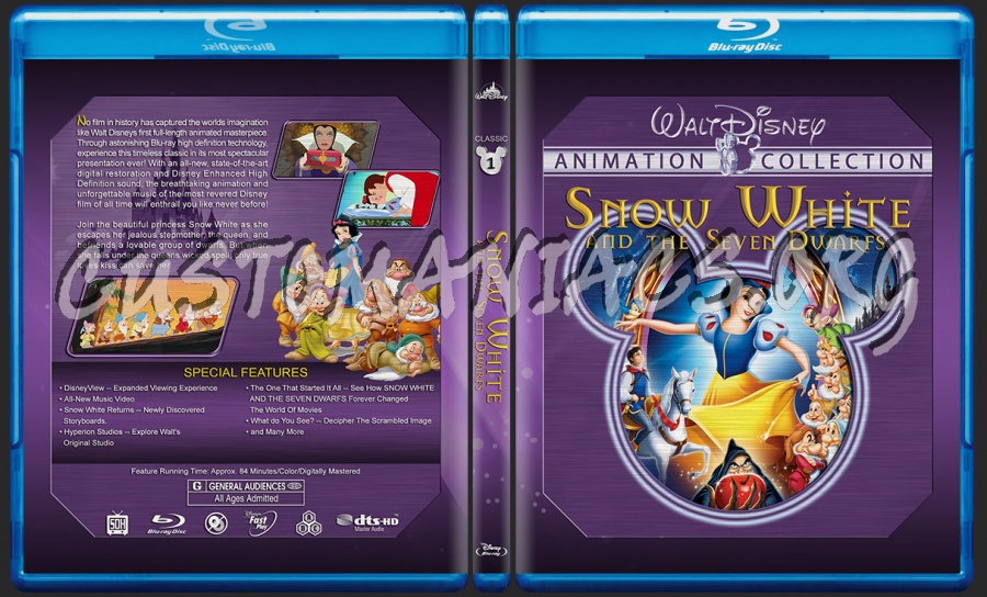 Snow White and the Seven Dwarfs blu-ray cover