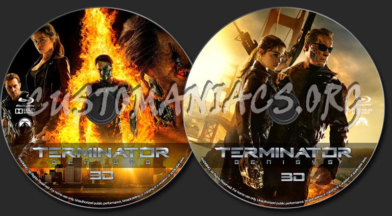 Terminator Genisys (3D) blu-ray label