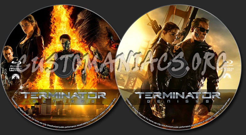 Terminator Genisys blu-ray label