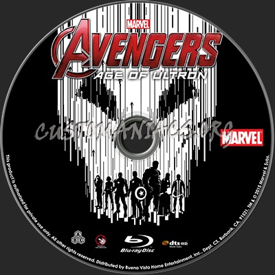 Avengers Age of Ultron blu-ray label