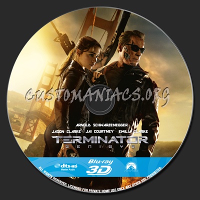 Terminator Genisys (2D+3D) blu-ray label