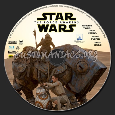 Star Wars: The Force Awakens (Episode VII) blu-ray label