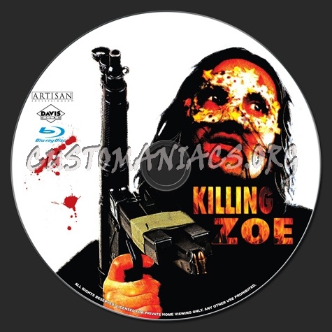 Killing Zoe blu-ray label