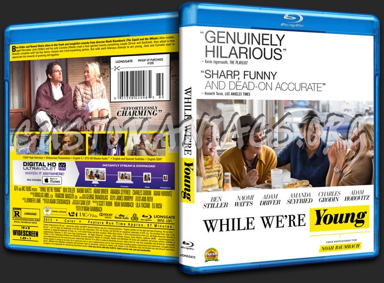 While We're Young blu-ray cover