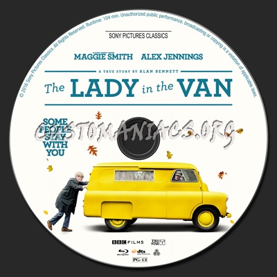 The Lady in the Van blu-ray label